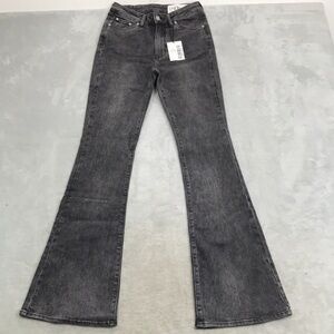 LNDN Jeans Antique Black Mid Rise Flare Jeans Size 26 New